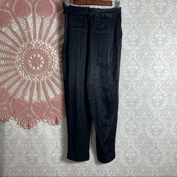5/$30 Anthropologie Ett: TWA Black Waist Tie Pants Sz 4 - Picture 2 of 6